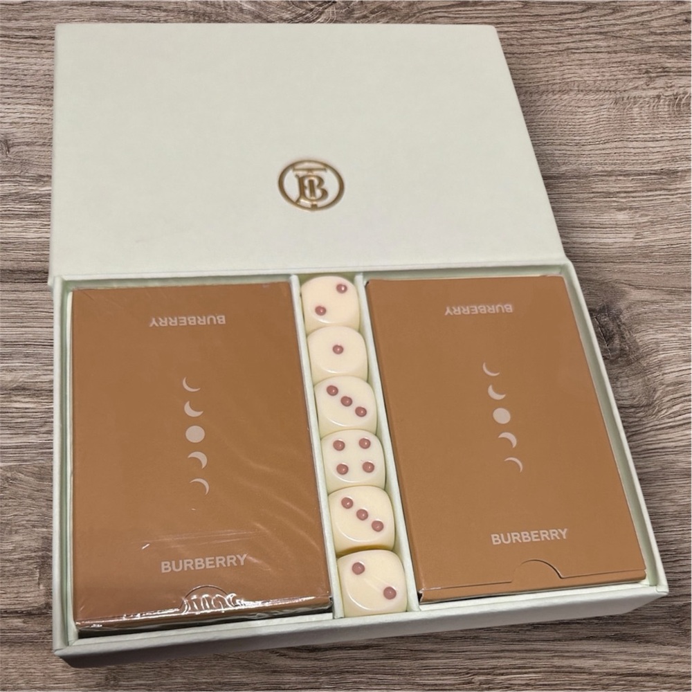 Burberry Double Deck of Cards and Dice Set